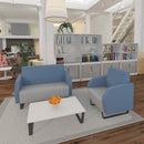 Encore² Low Back 1 Seater Sofa 600mm Wide With Black Sled Frame - NWOF