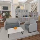 Encore² Low Back 2 Seater Sofa 1200mm Wide With Black Sled Frame - NWOF