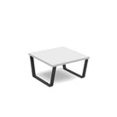 Dams Encore² modular coffee table with black sled frame and white top, modern design for living room decor.