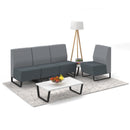 Dams Encore² large modular coffee table with black sled frame, featuring a modern design and spacious surface for living room decor.