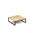 Nera square coffee table with black frame by Dams, featuring a sleek modern design and a smooth tabletop surface.