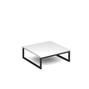 Dams Nera Square Coffee Table with black frame and wooden top, modern design for living room decor.