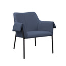 Liana lounge chair with black metal frame and fabric upholstery, modern living room furniture by Dams.