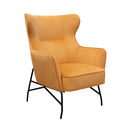 Dams Alpha high back lounge chair with black metal frame and plush upholstery for modern living room decor