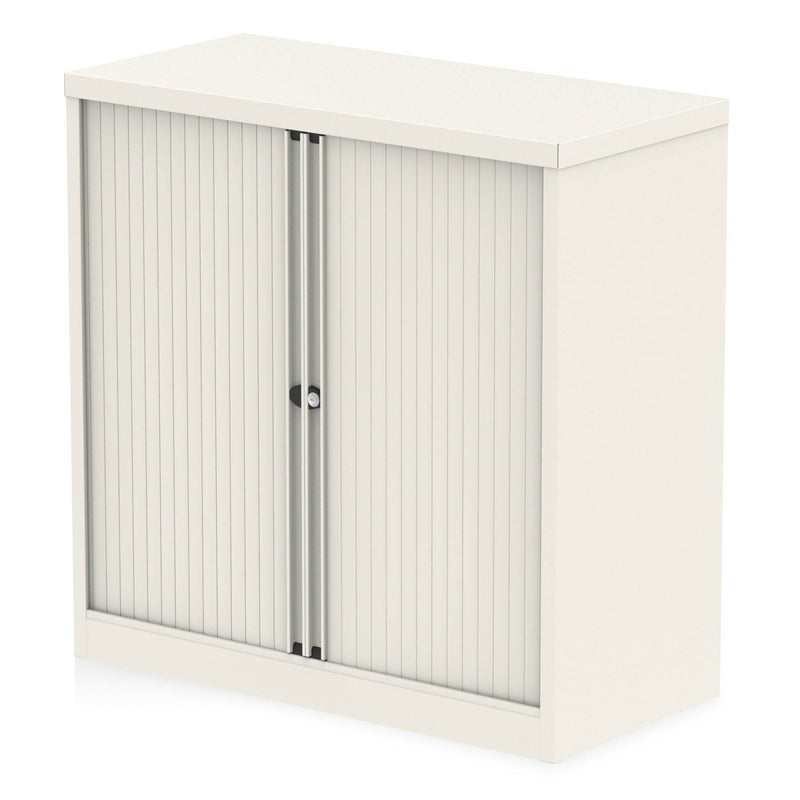 QUBE by Bisley Tambour Cupboard - White - NWOF