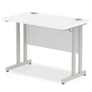 Impulse 600mm Deep Straight Desk With Cantilever Leg - White - NWOF