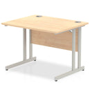 Impulse 800mm Deep Straight Desk With Cantilever Leg - Maple - NWOF