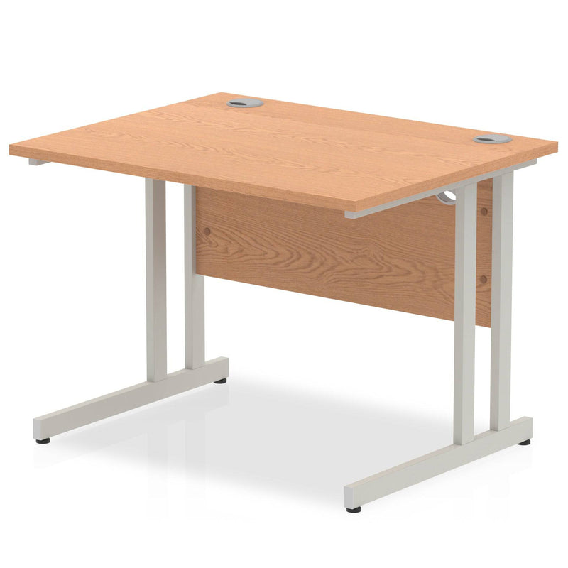 Impulse 800mm Deep Straight Desk With Cantilever Leg - Oak - NWOF