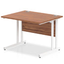 Impulse 800mm Deep Straight Desk With Cantilever Leg - Walnut - NWOF