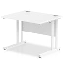 Impulse 800mm Deep Straight Desk With Cantilever Leg - White - NWOF