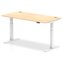 Maple air 800mm deep height adjustable desk with cable ports by Dynamic, featuring a spacious work surface and modern design.