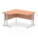 Impulse Crescent Desk With Cantilever Leg - Beech - NWOF