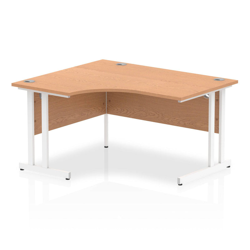 Impulse Crescent Desk With Cantilever Leg - Oak - NWOF