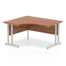 Impulse Crescent Desk With Cantilever Leg - Walnut - NWOF