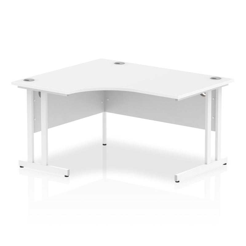 Impulse Crescent Desk With Cantilever Leg - White - NWOF