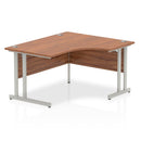 Impulse Crescent Desk With Cantilever Leg - Walnut - NWOF