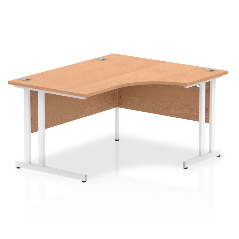 Impulse Crescent Desk With Cantilever Leg - Oak - NWOF