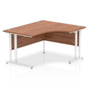 Impulse Crescent Desk With Cantilever Leg - Walnut - NWOF