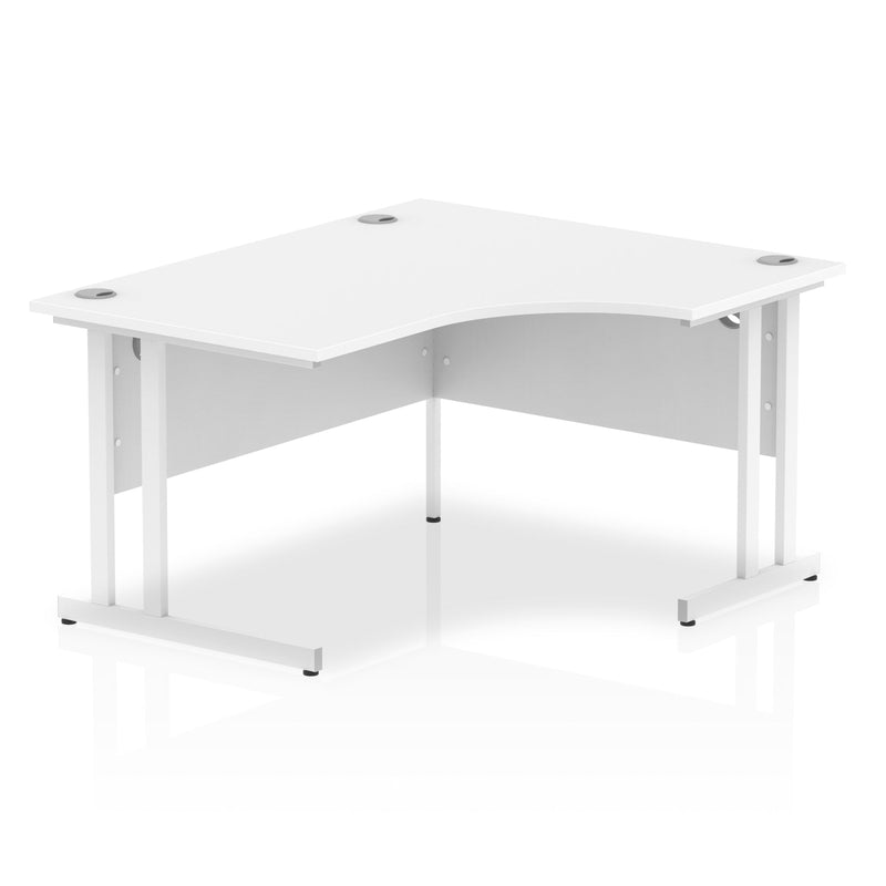 Impulse Crescent Desk With Cantilever Leg - White - NWOF