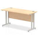 Impulse 600mm Deep Straight Desk With Cantilever Leg - Maple - NWOF
