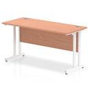 Impulse 600mm Deep Straight Desk With Cantilever Leg - Beech - NWOF