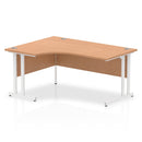 Impulse Crescent Desk With Cantilever Leg - Oak - NWOF