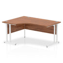Impulse Crescent Desk With Cantilever Leg - Walnut - NWOF