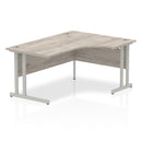 Impulse Crescent Desk With Cantilever Leg - Grey Oak - NWOF