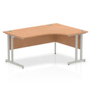 Impulse Crescent Desk With Cantilever Leg - Oak - NWOF