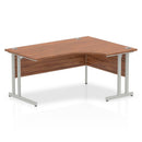 Impulse Crescent Desk With Cantilever Leg - Walnut - NWOF