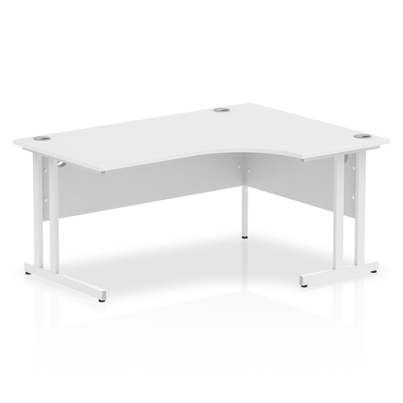 Impulse Crescent Desk With Cantilever Leg - White - NWOF