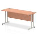 Impulse 600mm Deep Straight Desk With Cantilever Leg - Beech - NWOF