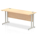 Impulse 600mm Deep Straight Desk With Cantilever Leg - Maple - NWOF
