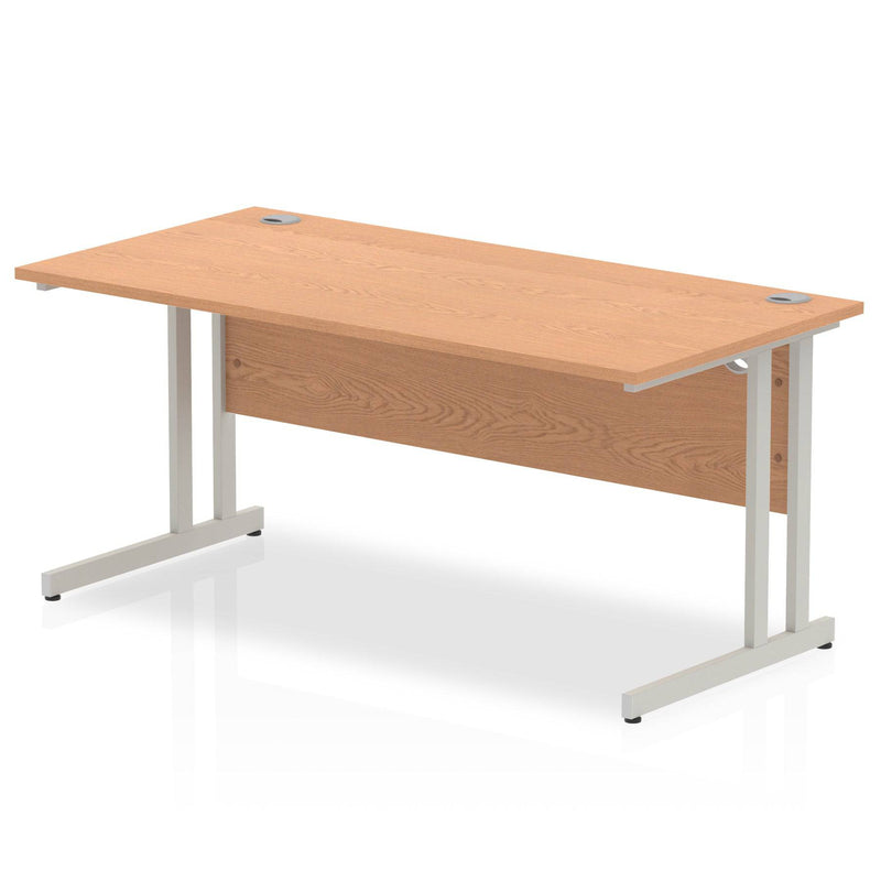 Impulse 800mm Deep Straight Desk With Cantilever Leg - Oak - NWOF