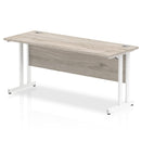 Impulse 600mm Deep Straight Desk With Cantilever Leg - Grey Oak - NWOF
