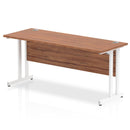 Impulse 600mm Deep Straight Desk With Cantilever Leg - Walnut - NWOF