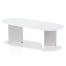 White Impulse Boardroom Table with Arrowhead Legs by Dynamic, showcasing a sleek, modern conference table design.