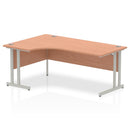 Impulse Crescent Desk With Cantilever Leg - Beech - NWOF