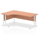Impulse Crescent Desk With Cantilever Leg - Beech - NWOF