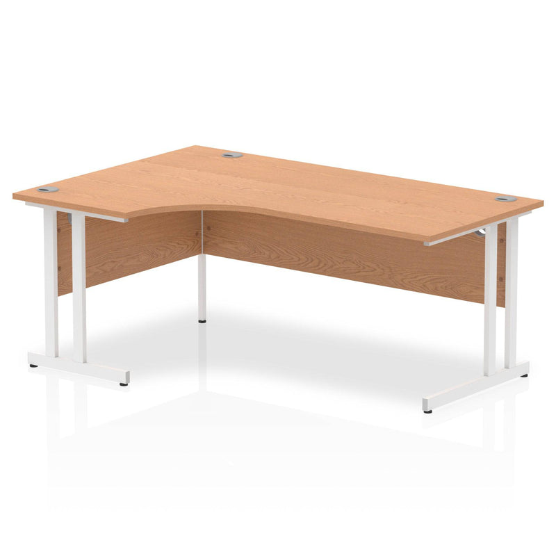 Impulse Crescent Desk With Cantilever Leg - Oak - NWOF