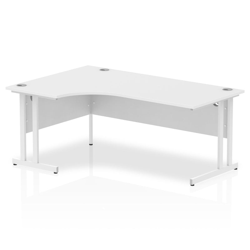 Impulse Crescent Desk With Cantilever Leg - White - NWOF