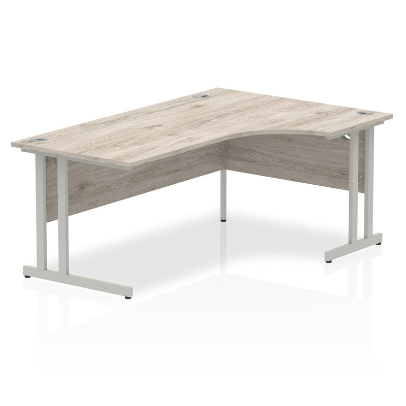 Impulse Crescent Desk With Cantilever Leg - Grey Oak - NWOF