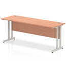 Impulse 600mm Deep Straight Desk With Cantilever Leg - Beech - NWOF