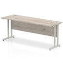 Impulse 600mm Deep Straight Desk With Cantilever Leg - Grey Oak - NWOF