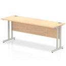 Impulse 600mm Deep Straight Desk With Cantilever Leg - Maple - NWOF