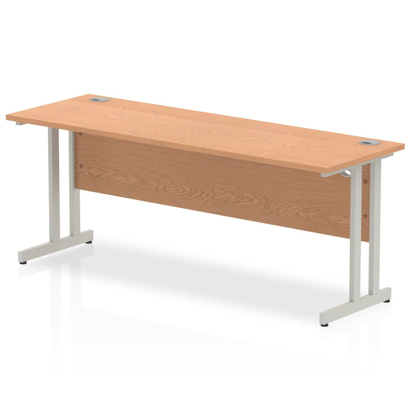 Impulse 600mm Deep Straight Desk With Cantilever Leg - Oak - NWOF