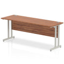 Impulse 600mm Deep Straight Desk With Cantilever Leg - Walnut - NWOF