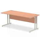 Impulse 800mm Deep Straight Desk With Cantilever Leg - Beech - NWOF