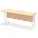 Impulse 600mm Deep Straight Desk With Cantilever Leg - Maple - NWOF