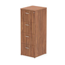 Dynamic Impulse Walnut Filing Cabinet with multiple drawers, sleek wood finish, and modern design for organized storage.